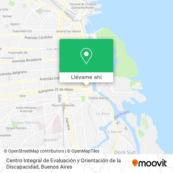 Mapa de Centro Integral de Evaluación y Orientación de la Discapacidad