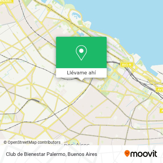 Mapa de Club de Bienestar Palermo