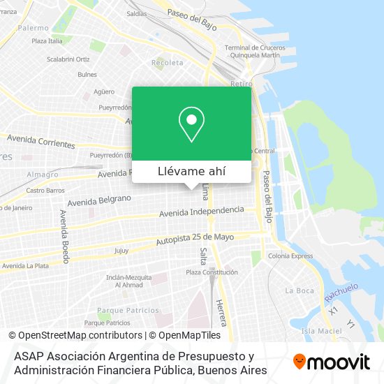 Mapa de ASAP Asociación Argentina de Presupuesto y Administración Financiera Pública