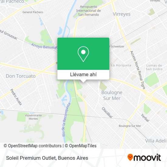 Cómo llegar a Soleil Premium Outlet en San Isidro en Colectivo o Tren?