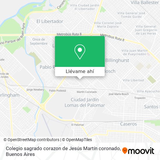 Mapa de Colegio sagrado corazon de Jesús Martín coronado