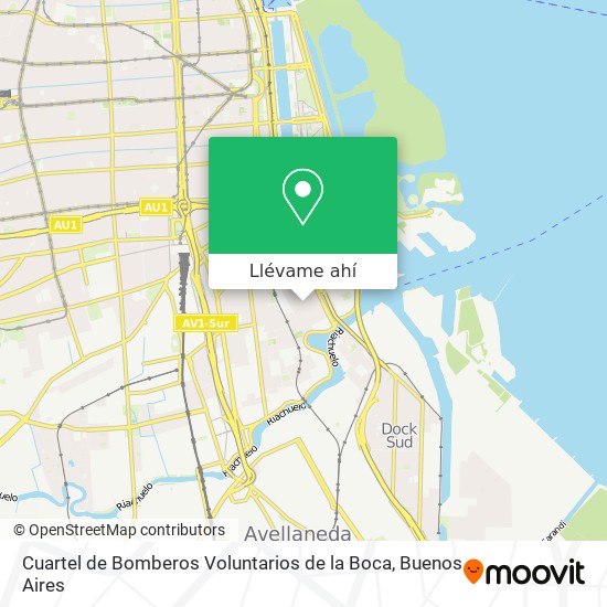 Mapa de Cuartel de Bomberos Voluntarios de la Boca