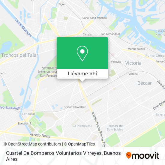 Mapa de Cuartel De Bomberos Voluntarios Virreyes