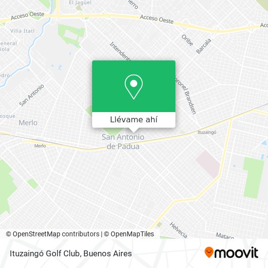 Mapa de Ituzaingó Golf Club