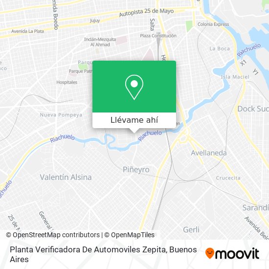 Mapa de Planta Verificadora De Automoviles Zepita
