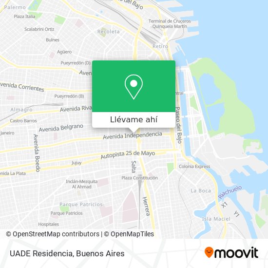 Mapa de UADE Residencia