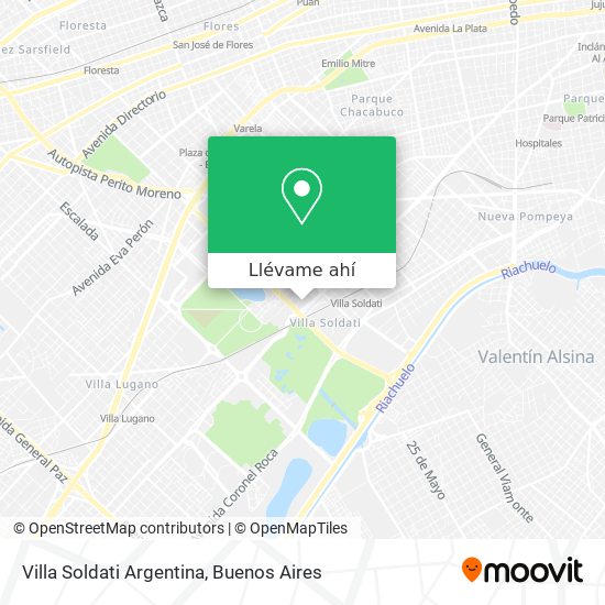 Mapa de Villa Soldati Argentina