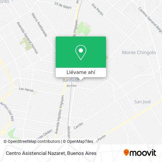 Mapa de Centro Asistencial Nazaret