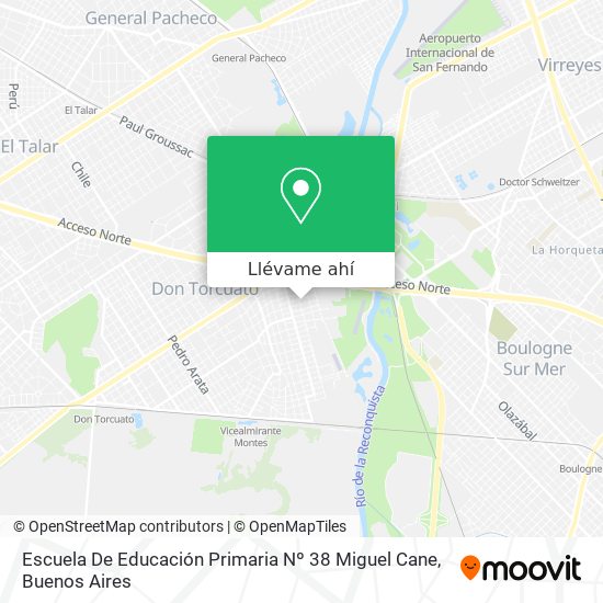 Mapa de Escuela De Educación Primaria Nº 38 Miguel Cane