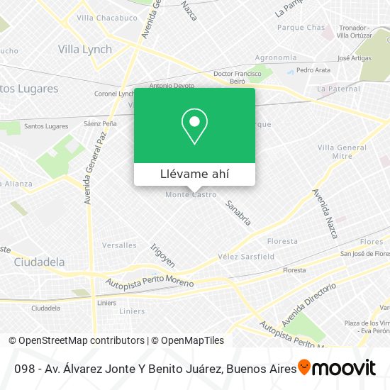 Mapa de 098 - Av. Álvarez Jonte Y Benito Juárez
