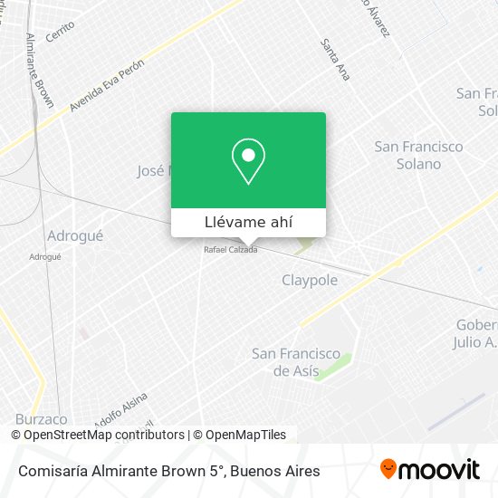 Mapa de Comisaría Almirante Brown 5°