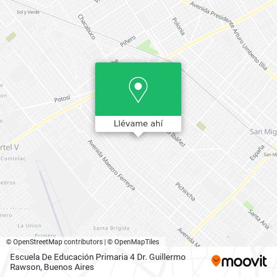 Mapa de Escuela De Educación Primaria 4 Dr. Guillermo Rawson