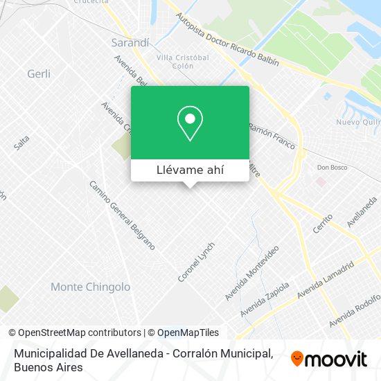 Mapa de Municipalidad De Avellaneda - Corralón Municipal