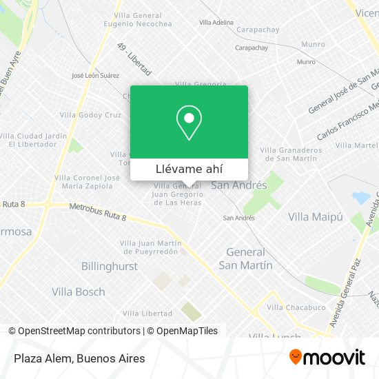 Mapa de Plaza Alem