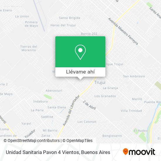 Mapa de Unidad Sanitaria Pavon 4 Vientos