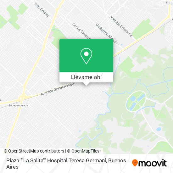 Mapa de Plaza ""La Salita"" Hospital Teresa Germani