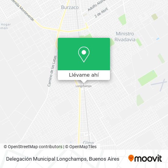Mapa de Delegación Municipal Longchamps