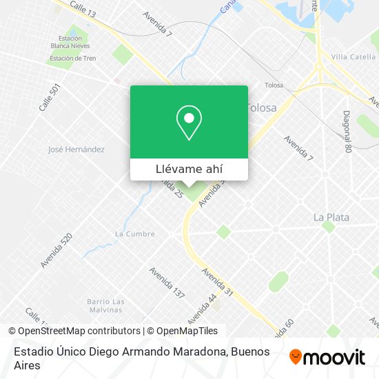 Mapa de Estadio Único Diego Armando Maradona