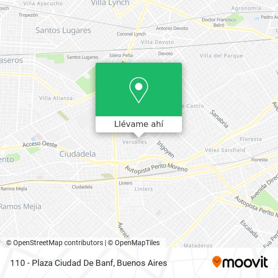 Mapa de 110 - Plaza Ciudad De Banf