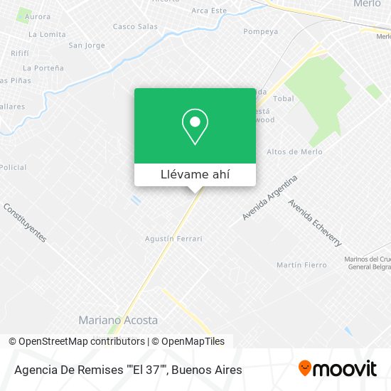 Mapa de Agencia De Remises ""El 37""
