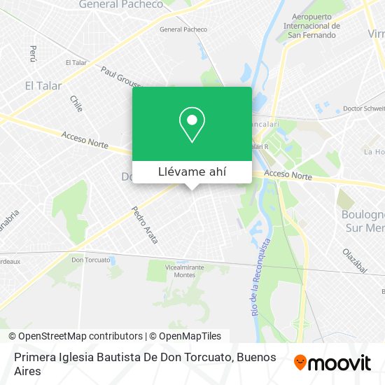 Mapa de Primera Iglesia Bautista De Don Torcuato