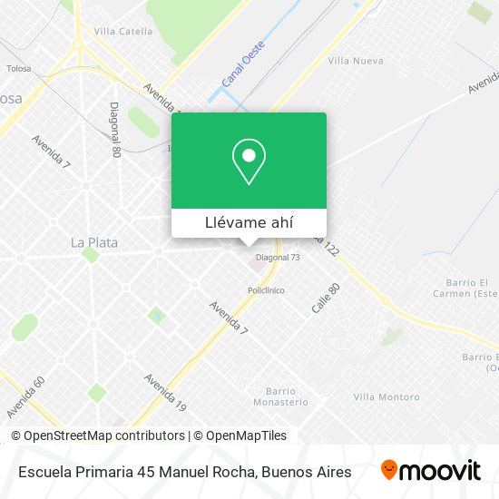 Mapa de Escuela Primaria 45 Manuel Rocha