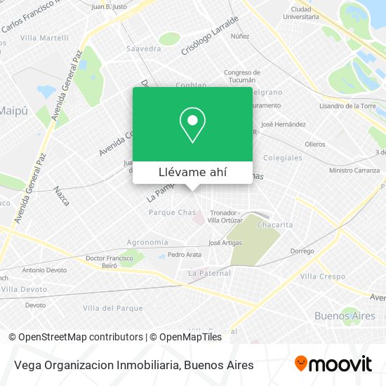 Mapa de Vega Organizacion Inmobiliaria
