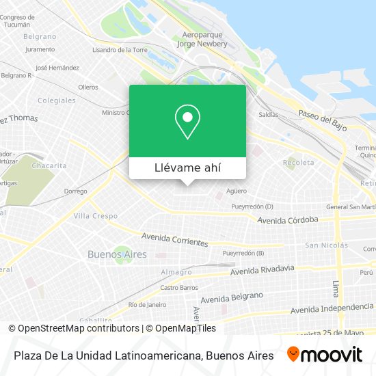 Mapa de Plaza De La Unidad Latinoamericana