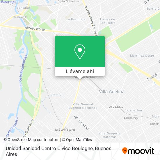 Mapa de Unidad Sanidad Centro Civico Boulogne