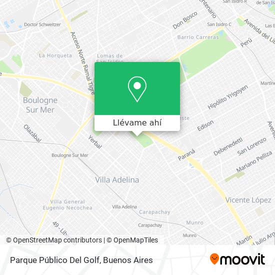 Mapa de Parque Público Del Golf