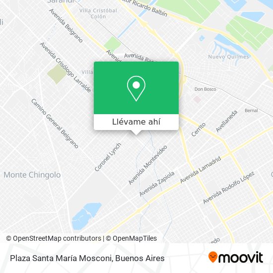 Mapa de Plaza Santa María Mosconi