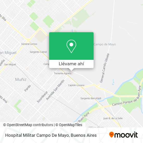 Mapa de Hospital Militar Campo De Mayo