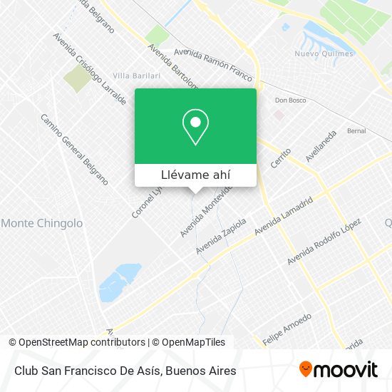 Mapa de Club San Francisco De Asís