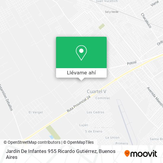 Mapa de Jardín De Infantes 955 Ricardo Gutiérrez