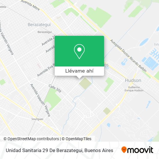 Mapa de Unidad Sanitaria 29 De Berazategui