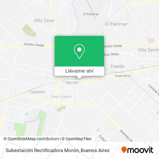 Mapa de Subestación Rectificadora Morón