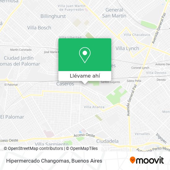 Mapa de Hipermercado Changomas