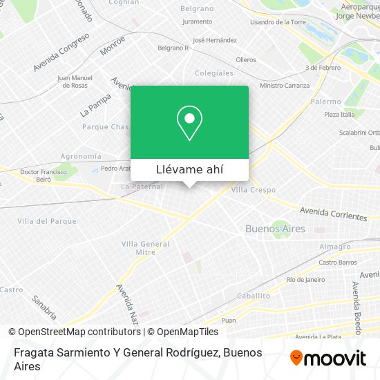 Mapa de Fragata Sarmiento Y General Rodríguez