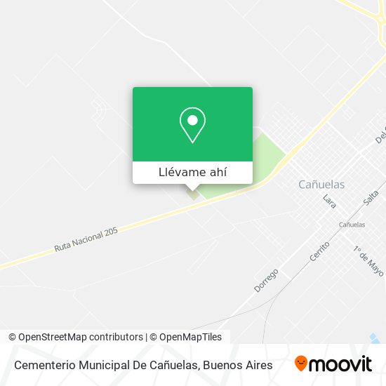 Mapa de Cementerio Municipal De Cañuelas