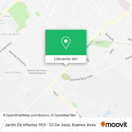 Mapa de Jardín De Infantes 905 - 20 De Junio