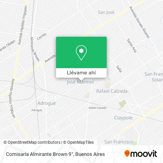 Mapa de Comisaría Almirante Brown 9°