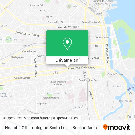 Mapa de Hospital Oftalmológico Santa Lucía