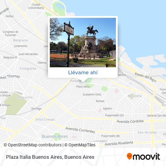 Mapa de Plaza Italia Buenos Aires