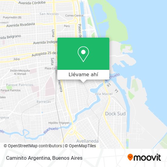 Mapa de Caminito Argentina