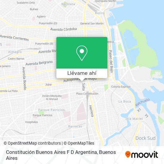 Mapa de Constitución Buenos Aires F D Argentina