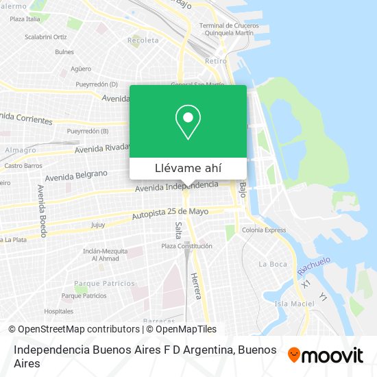 Mapa de Independencia Buenos Aires F D Argentina