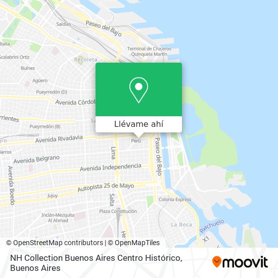 Mapa de NH Collection Buenos Aires Centro Histórico
