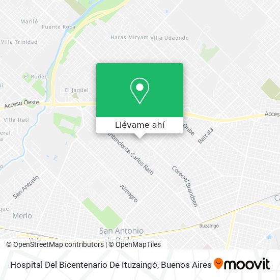 Mapa de Hospital Del Bicentenario De Ituzaingó