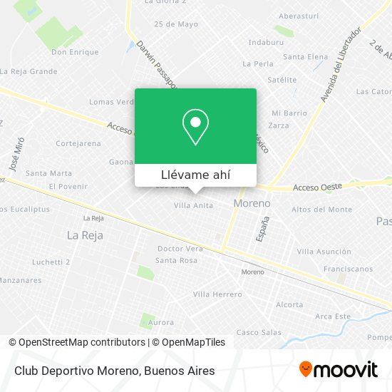 Mapa de Club Deportivo Moreno
