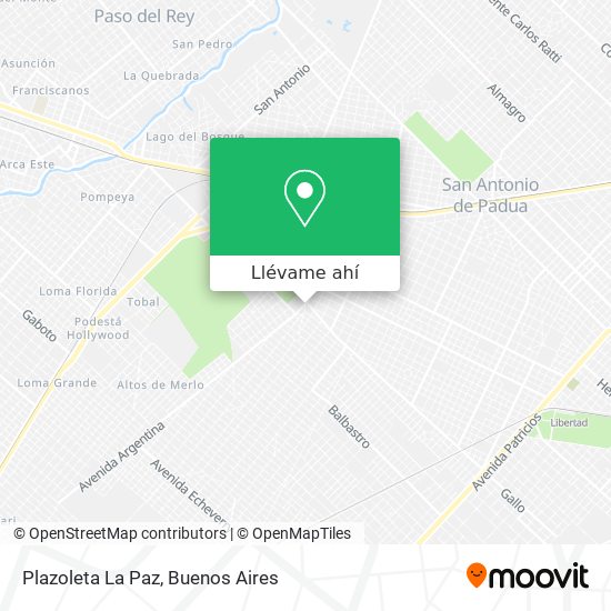 Mapa de Plazoleta La Paz